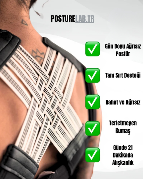 PostureLab® Premium Dik Duruş Korsesi – Ayarlanabilir & Görünmez Sırt Desteği