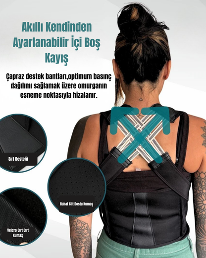PostureLab® Premium Dik Duruş Korsesi – Ayarlanabilir & Görünmez Sırt Desteği